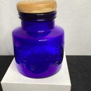 Vintage Colbalt Blue Cookie Jar